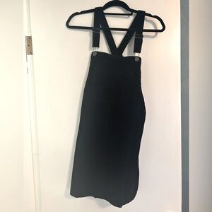 Black corduroy jumper style dress